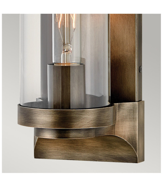 Hinkley Außenwandleuchte Aluminium, Messing, klares Glas Brünierte Bronze