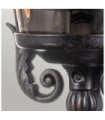 Baltimore exterior wall light Aluminum, amber tinted glass Patinated bronze