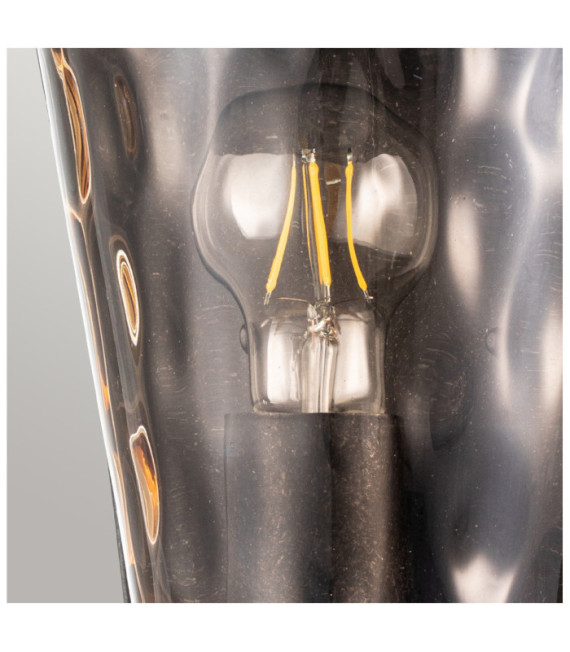 Baltimore exterior wall light Aluminum, amber tinted glass Patinated bronze