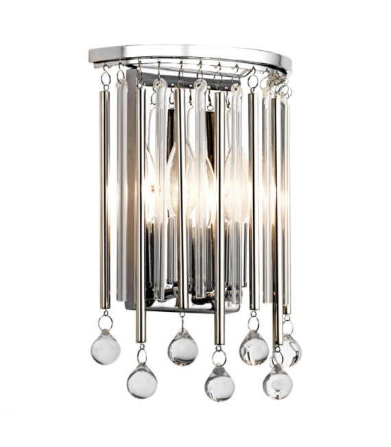 Kichler Cristal Wandleuchte, polierter Chromstahl
