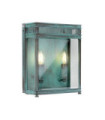 Applique murale extérieur Holborn Verre Transparent,Laiton Vert-de-gris