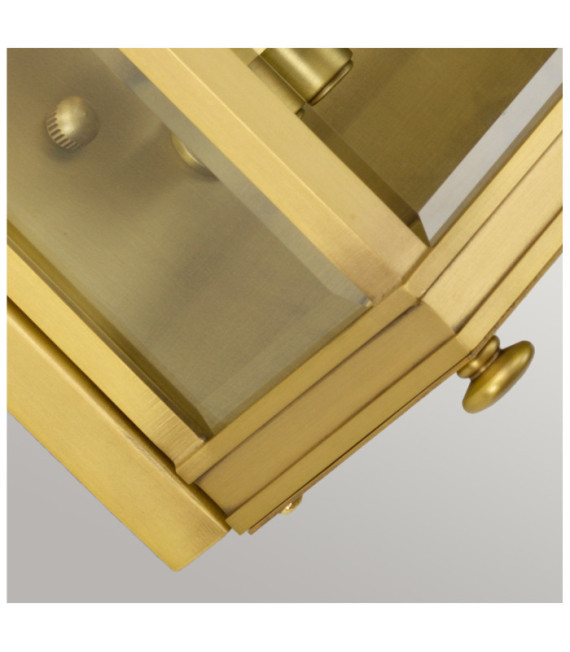 Holborn outdoor wall light Transparent glass, Brass Brushed brass