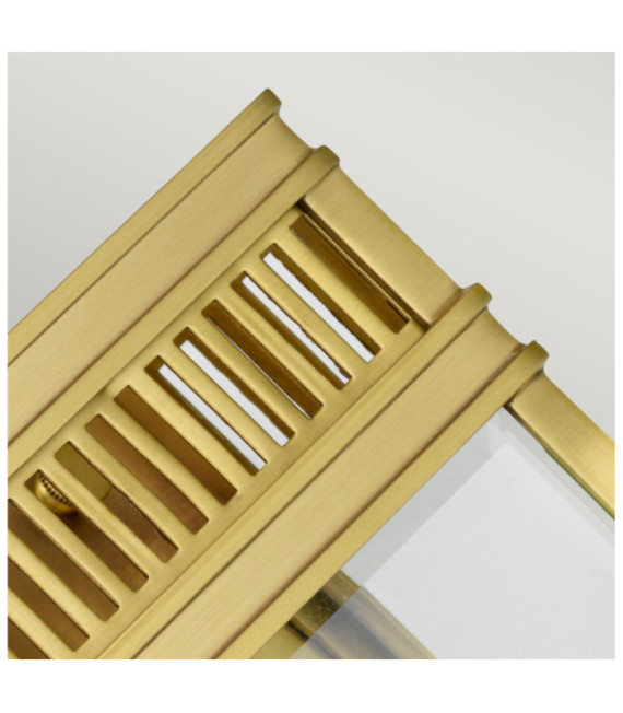 Holborn outdoor wall light Transparent glass, Brass Brushed brass