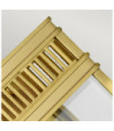 Holborn outdoor wall light Transparent glass, Brass Brushed brass