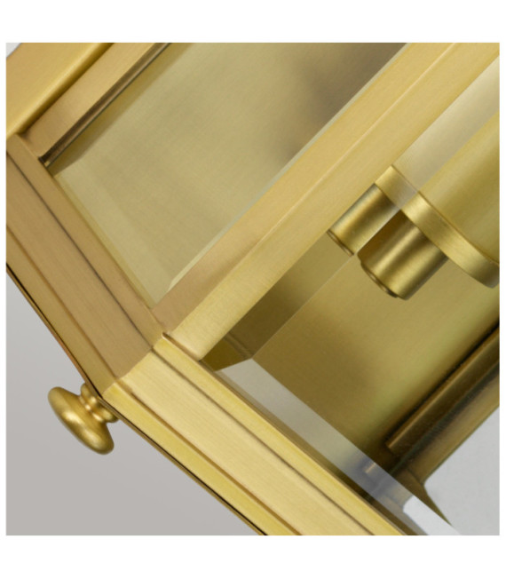 Holborn outdoor wall light Transparent glass, Brass Brushed brass