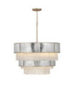 Suspension Hinkley Acier inoxydable,cristal L'or champenois