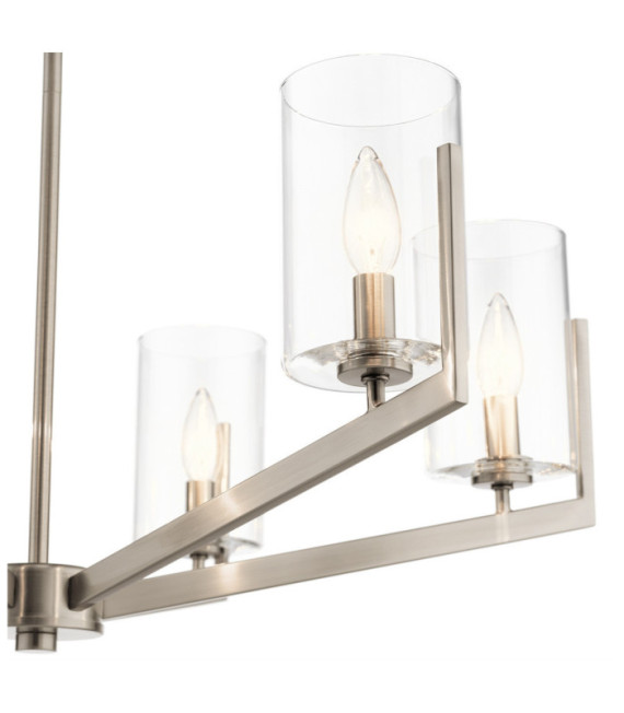 Kichler Pendant Light Steel,Clear Glass Classic Pewter