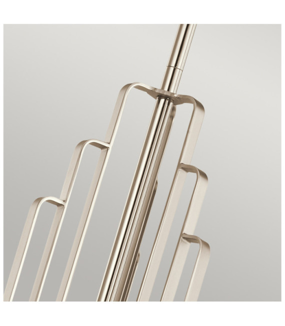 Kichler pendant light Clear fluted glass, polished nickel steel