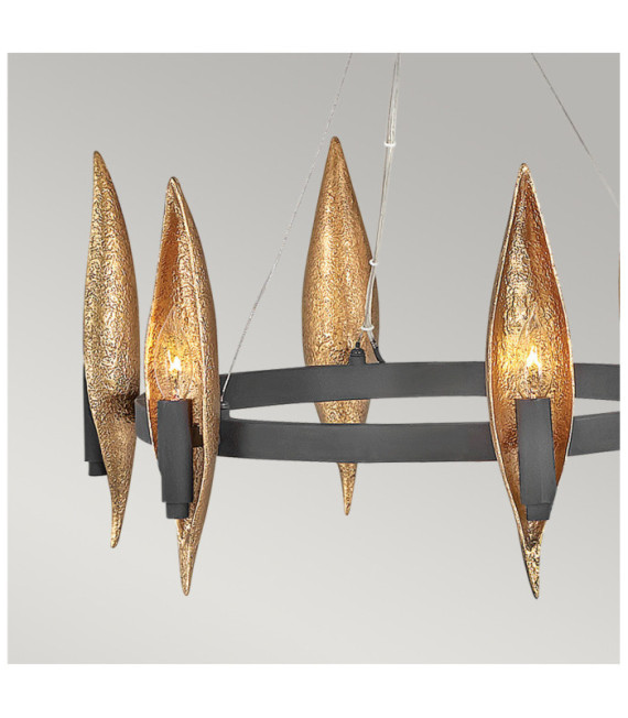 Hinkley Pendant Light Aluminum,resin,steel Carbon black with luxury gold