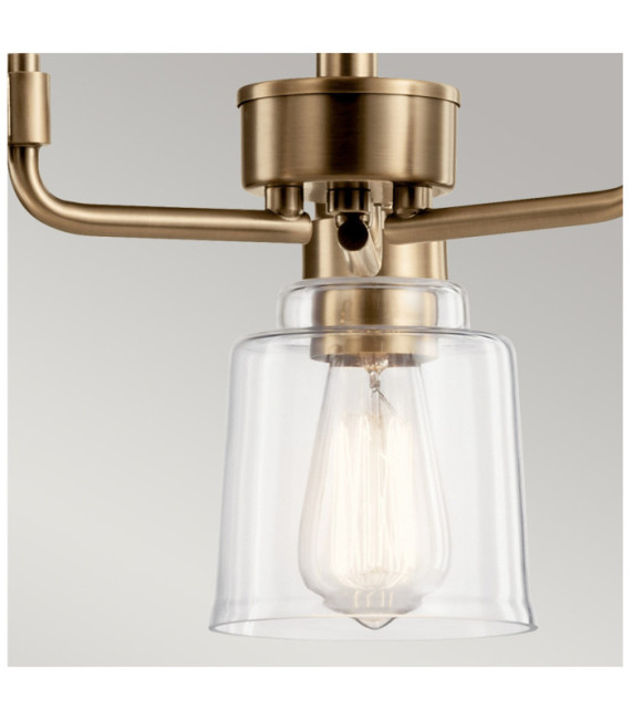 Kichler pendant light Glass, Steel Patinated brass