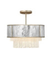 Suspension Hinkley Acier inoxydable,cristal L'or champenois