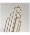 Suspension Kichler Verre cannelé transparent,acier Nickel poli