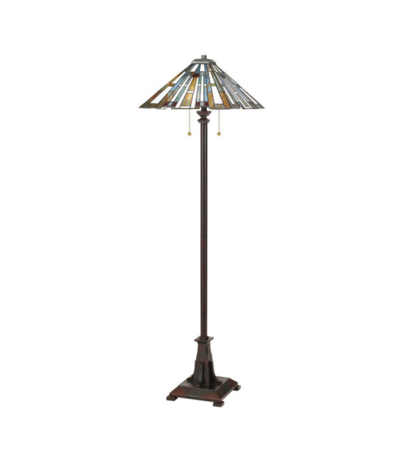 Quoizel Floor Lamp Steel, resin, art glass Valiant bronze