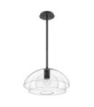 Hinkley pendant light Aluminum, transparent glass, steel Black