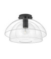 Hinkley pendant light Aluminum, transparent glass, steel Black
