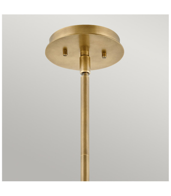 Hinkley pendant light Aluminum, transparent glass, steel Brass Heritage