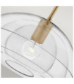 Suspension Hinkley Aluminium,verre transparent,acier Laiton Héritage