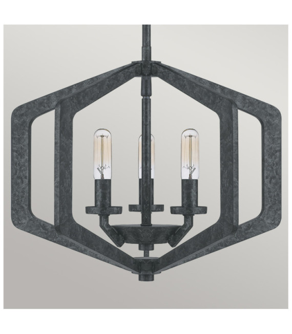 Quoizel Pendelleuchte Stahl Altschwarz