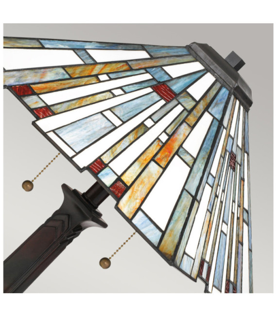 Lampada da tavolo Quoizel Acciaio, resina, vetro artistico Valiant bronzo