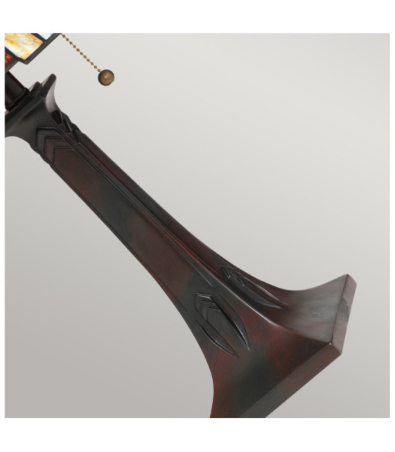 Lampe de table Quoizel Acier,résine,verre d'art Bronze vaillant