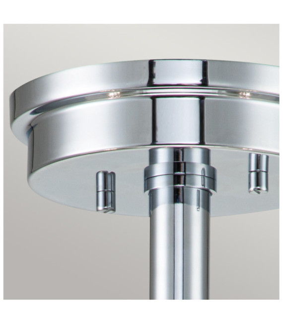 Plafonnier Hinkley Verre Opale,Acier Chrome poli