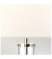 Orb Table Lamp Glass,Steel,Faux Linen Polished Nickel