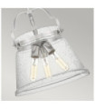Suspension Quoizel Verre grainé transparent,acier Chrome poli
