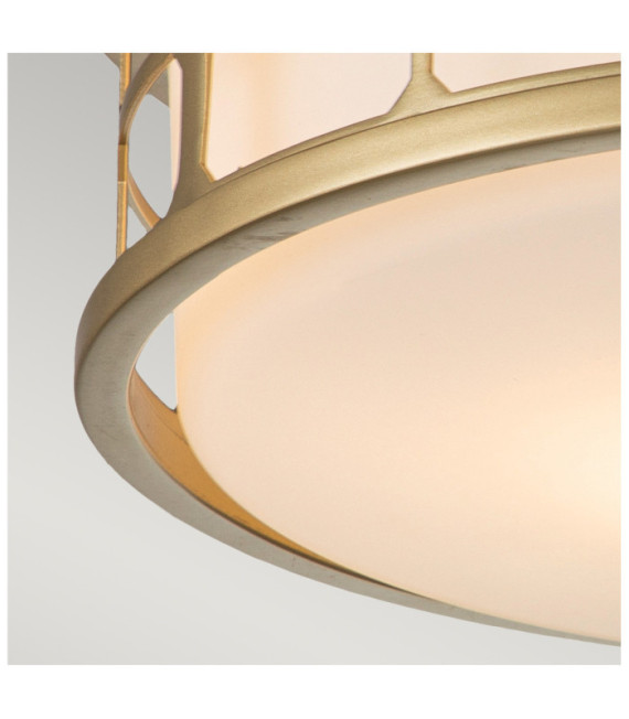 Quoizel Ceiling Light Opal Glass, Steel, Painted Natural Brass