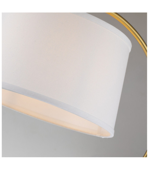 Quoizel Table Lamp Glass, Steel, Linen Brushed Brass