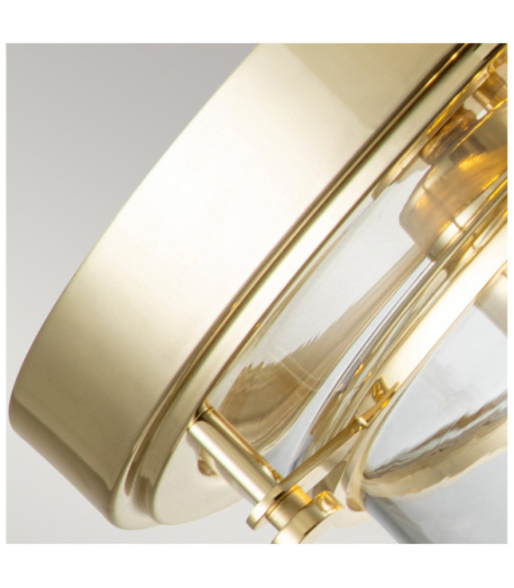 Quoizel Ceiling Light Glass, Steel Polished Brass
