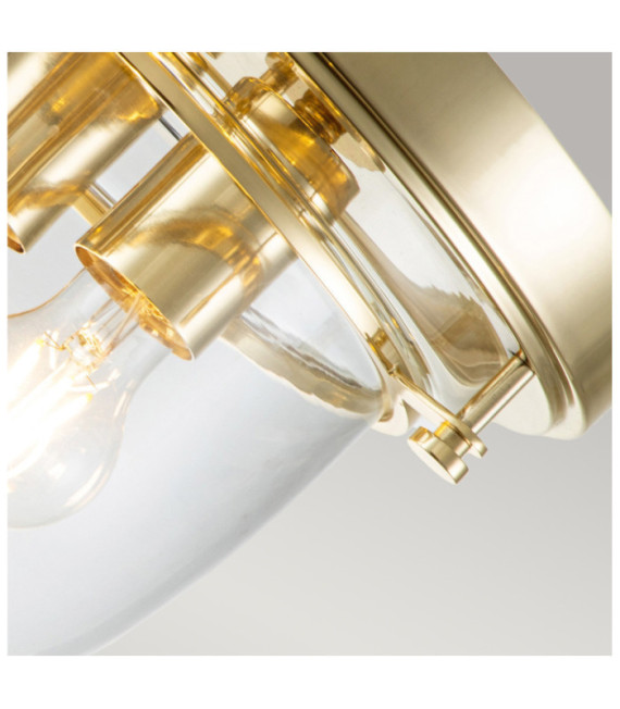 Quoizel Ceiling Light Glass, Steel Polished Brass