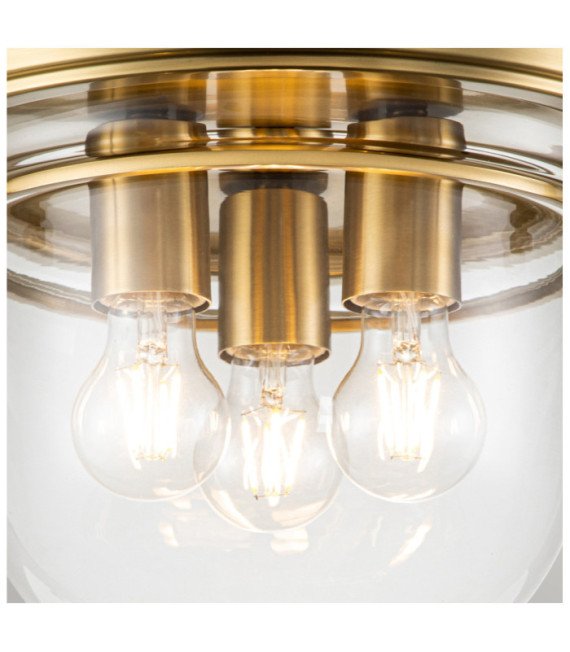 Quoizel Ceiling Light Glass, Steel Brushed Brass