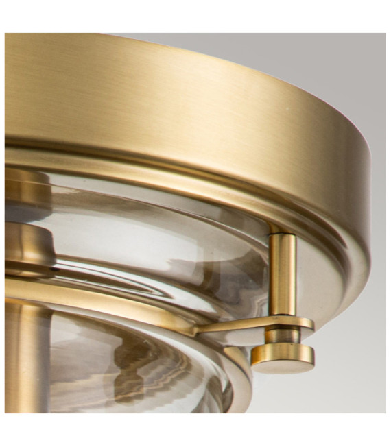 Quoizel Ceiling Light Glass, Steel Brushed Brass