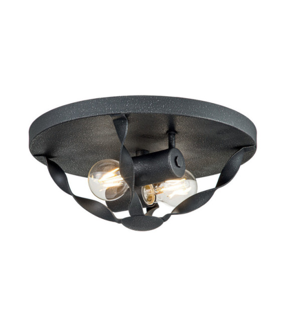 Plafonnier Quoizel Acier Frêne gris