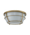 Plafonnier Salle de bains Quoizel Verre,Acier Laiton naturel peint