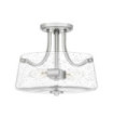 Plafonnier Quoizel Verre,Acier Nickel poli