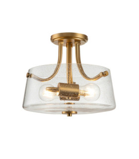 Quoizel Ceiling Light Glass, Steel Brushed Brass