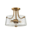 Plafonnier Quoizel Verre,Acier Laiton brossé