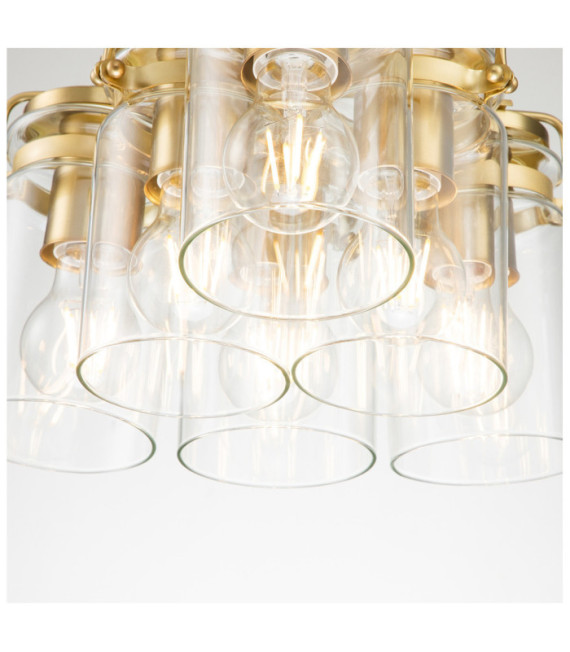 Kichler pendant light Clear glass, steel Brushed brass