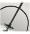 Suspension Hinkley Verre grainé transparent,acier Noir
