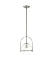Suspension Hinkley Verre grainé transparent,acier Nickel brossé