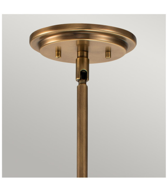 Suspension Hinkley Verre grainé transparent,acier Laiton Héritage