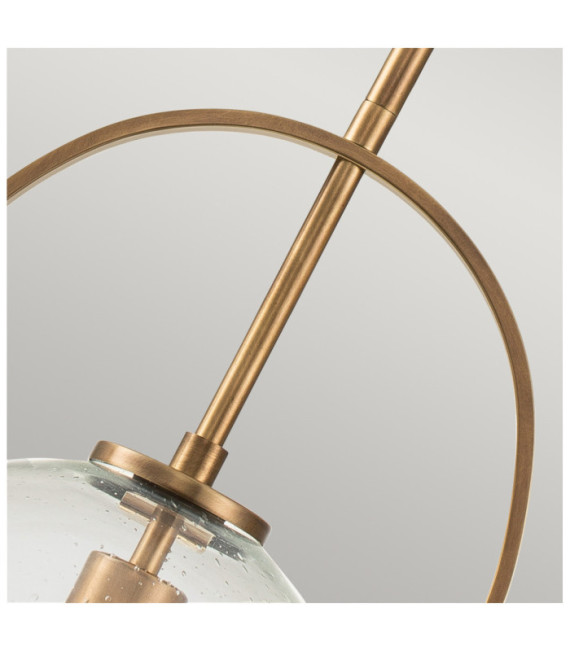 Suspension Hinkley Verre grainé transparent,acier Laiton Héritage