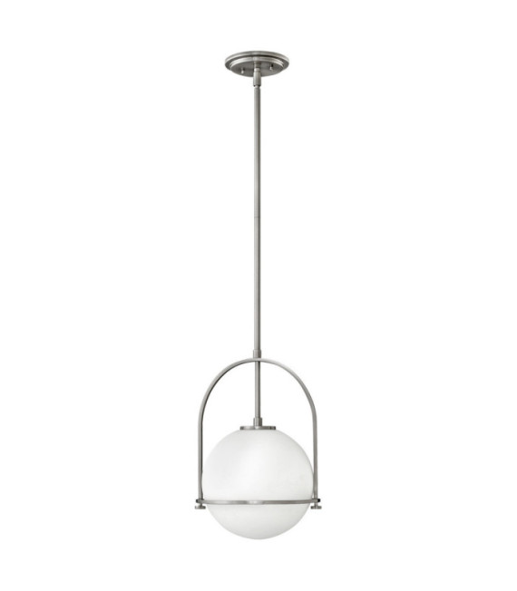Hinkley Pendant Steel, Opal Glass Brushed Nickel