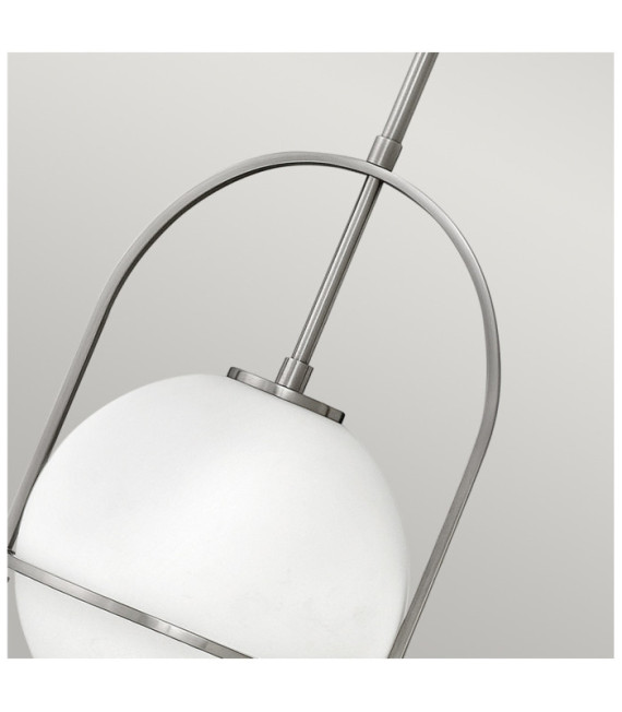 Hinkley Pendant Steel, Opal Glass Brushed Nickel