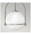 Suspension Hinkley Acier,Verre Opale Nickel brossé
