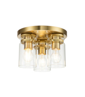 Lampada da soffitto Kichler Vetro trasparente, acciaio Ottone spazzolato