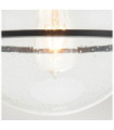 Hinkley ceiling light Transparent grained glass, steel Black