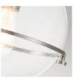 Hinkley ceiling light Clear grained glass, brushed nickel steel