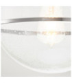 Plafonnier Hinkley Verre grainé transparent,acier Nickel brossé